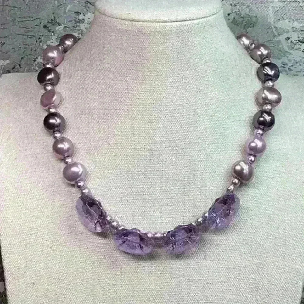 Statement Purple Glass Necklace